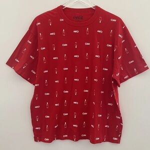COCA-COLA Mens Red Cotton Graphic Tee T-Shirt‎ Size XL (409)